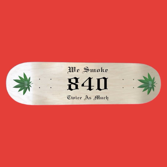 840  Black Font Green Waterleaf Horizontal Skateboard