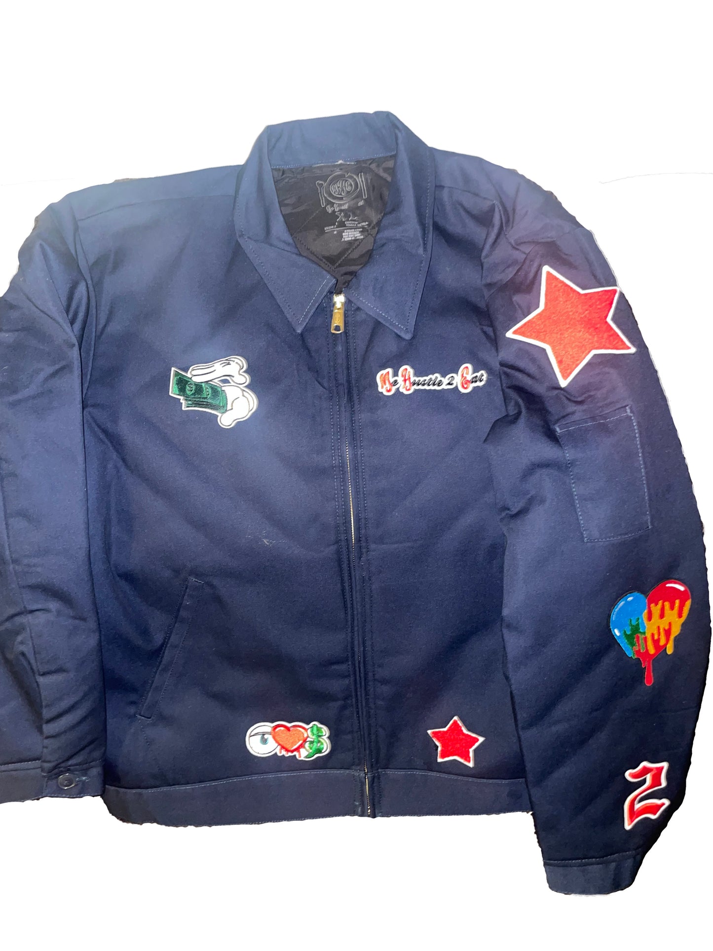 Men - DickiesⓇ Style Zip Up Me Hustle 2 Eat Jacket with patches