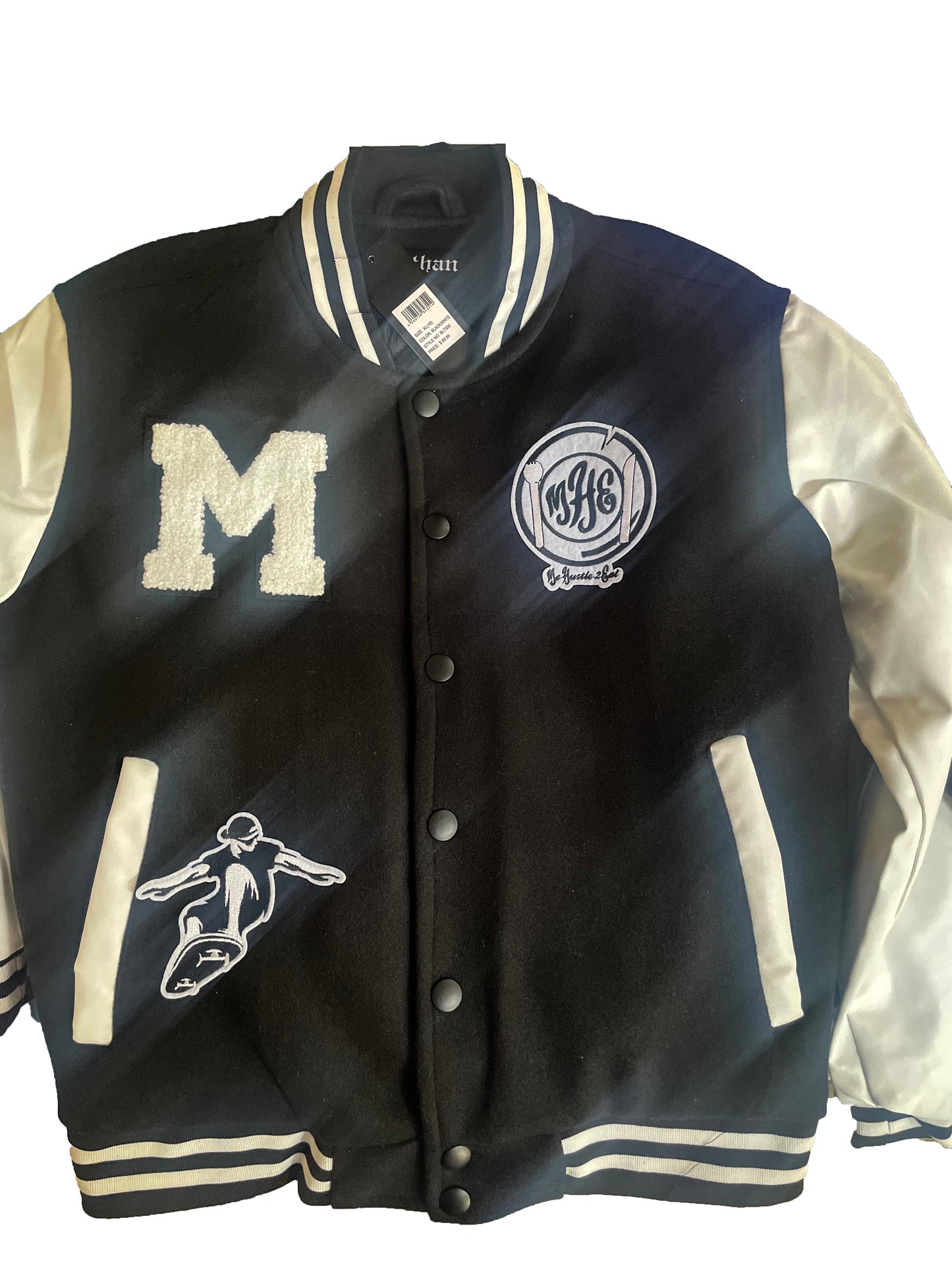 Youth - Letterman Jacket - MH2E Plate logo with patches