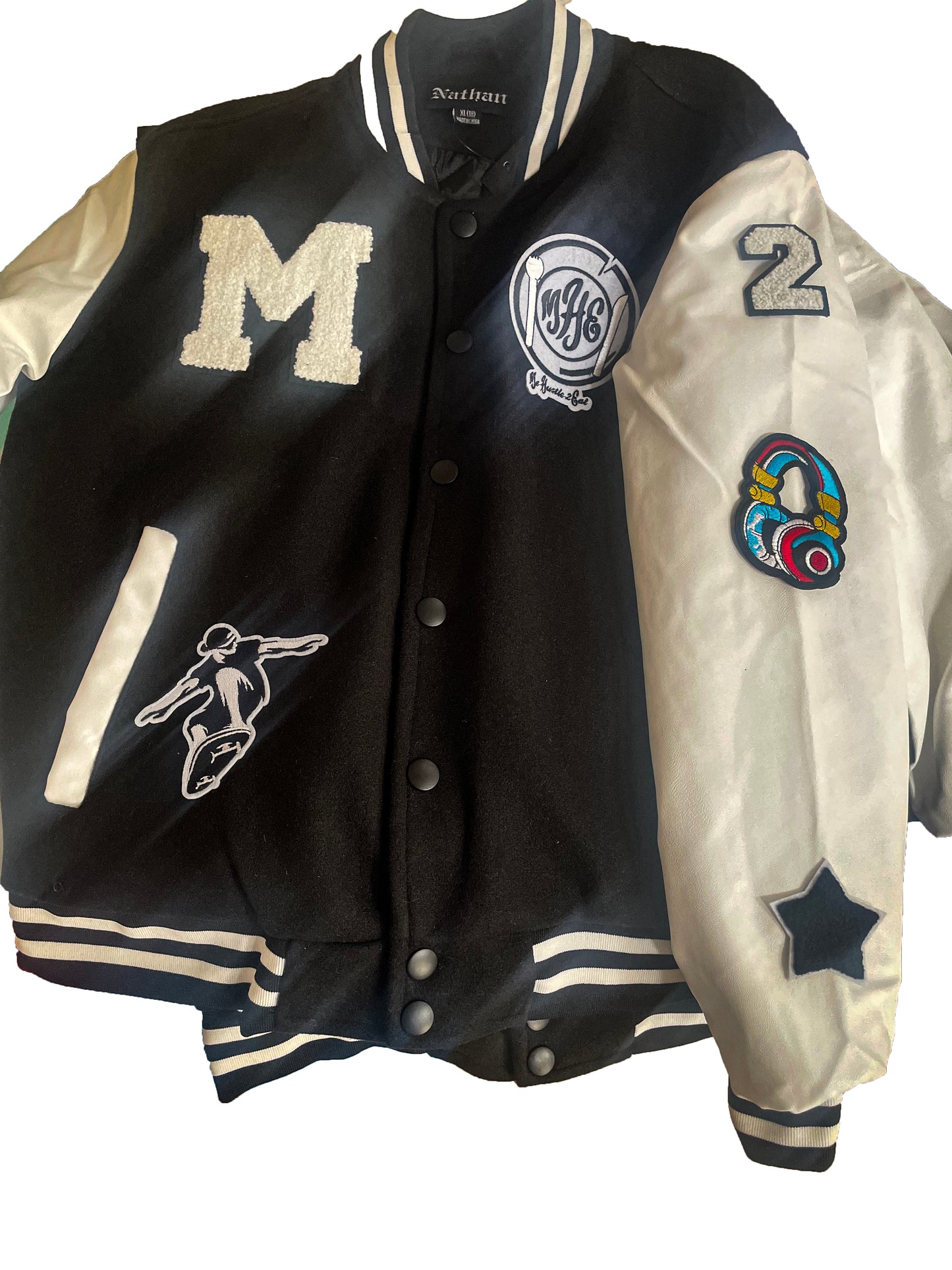 Youth - Letterman Jacket - MH2E Plate logo with patches