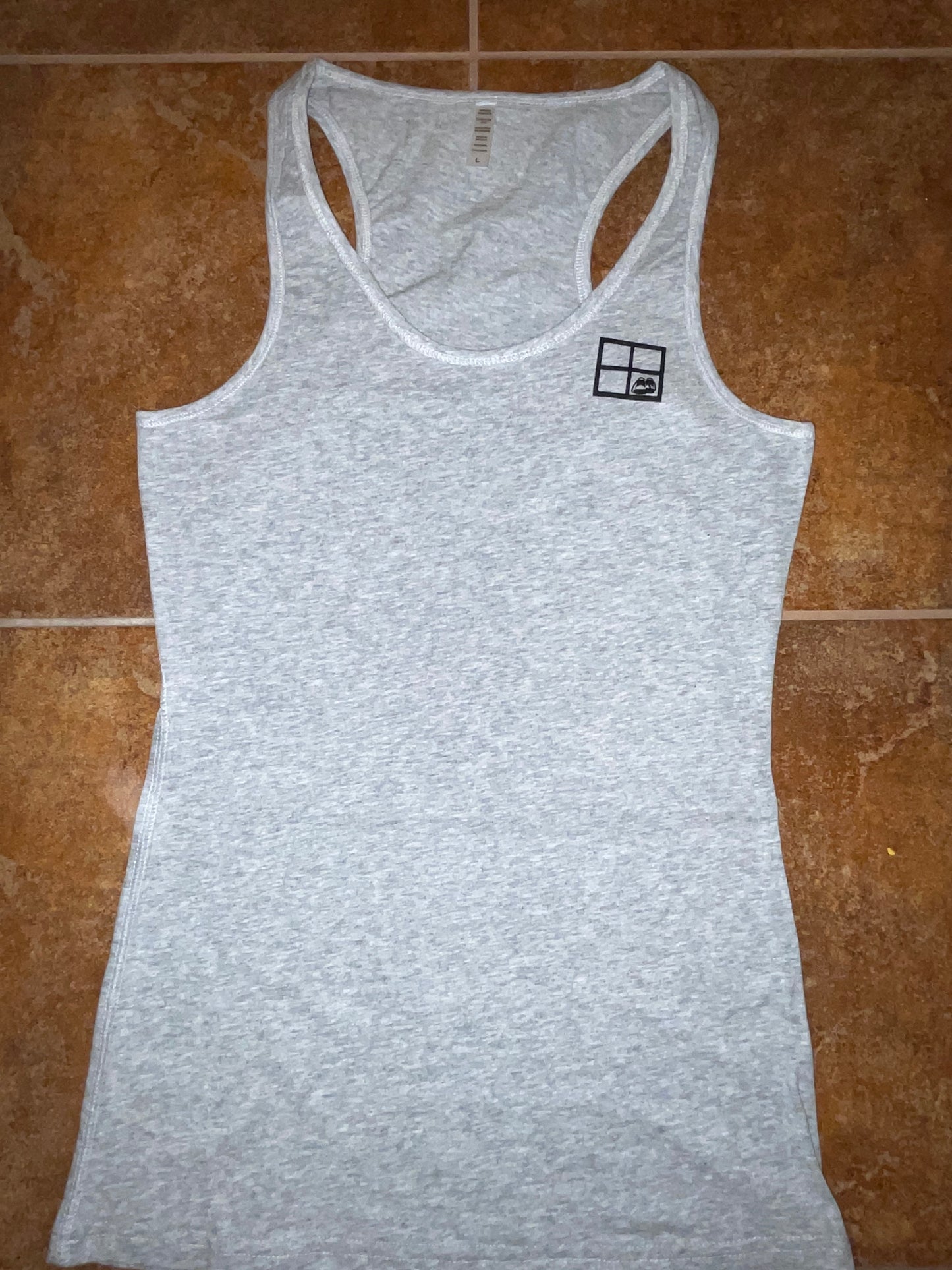 Women's Fitted Racerback Tank Top - Shoes N The Cubby Logo