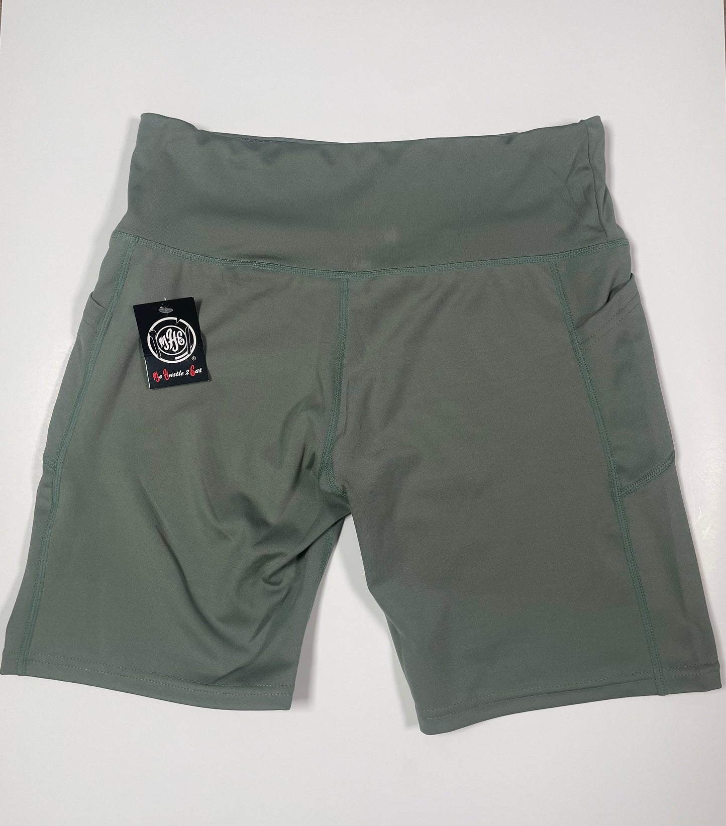 High-Waisted Shorts with pockets - Embroidered SNTC Logo