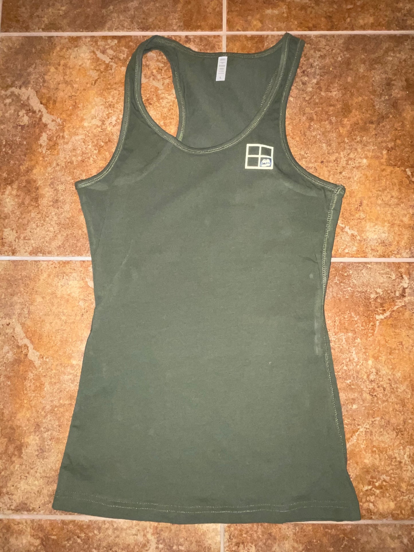 Women's Fitted Racerback Tank Top - Shoes N The Cubby Logo