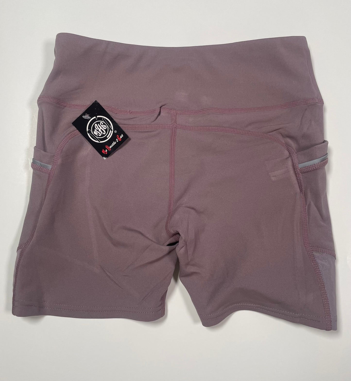 Reflective Glitter Shorts with Zipper Pockets - Embroidered SNTC Logo