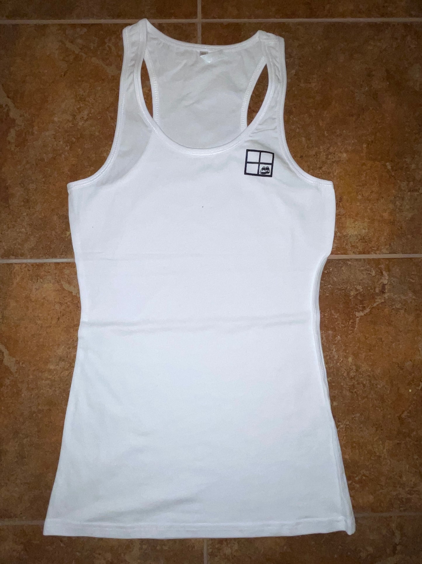 Women's Fitted Racerback Tank Top - Shoes N The Cubby Logo