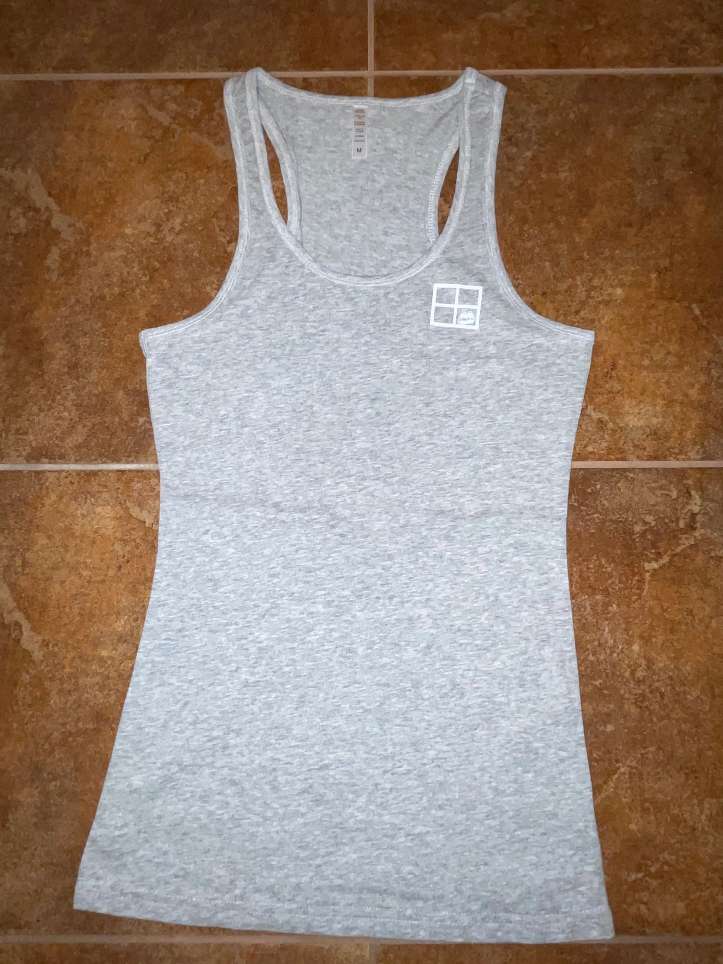 Women's Fitted Racerback Tank Top - Shoes N The Cubby Logo