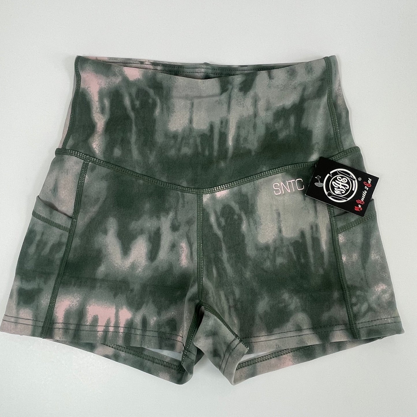 Fitted Tie-Dye Shorts with Pockets- SNTC