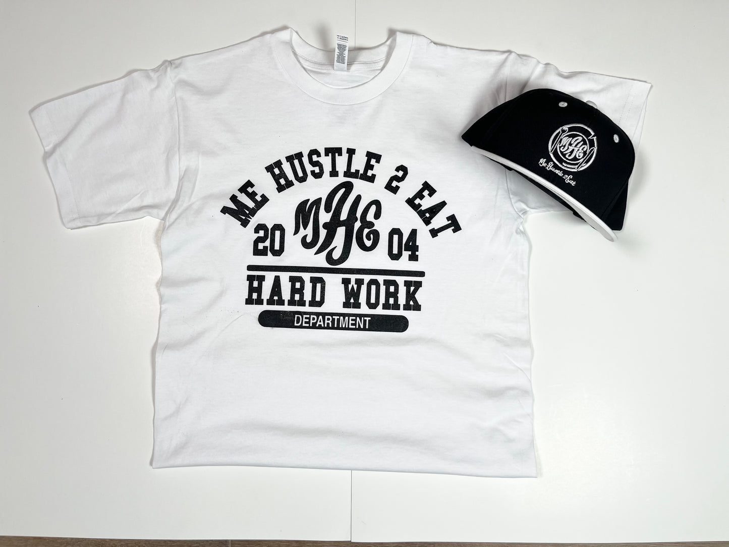 Hard Work T-shirt - Me Hustle 2 Eat Logo